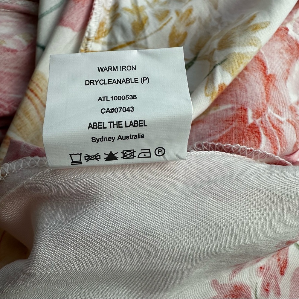 Abel The Label Floral Maxi Dress Women's Size Small Halter Pink Anthropologie - Picture 10 of 11